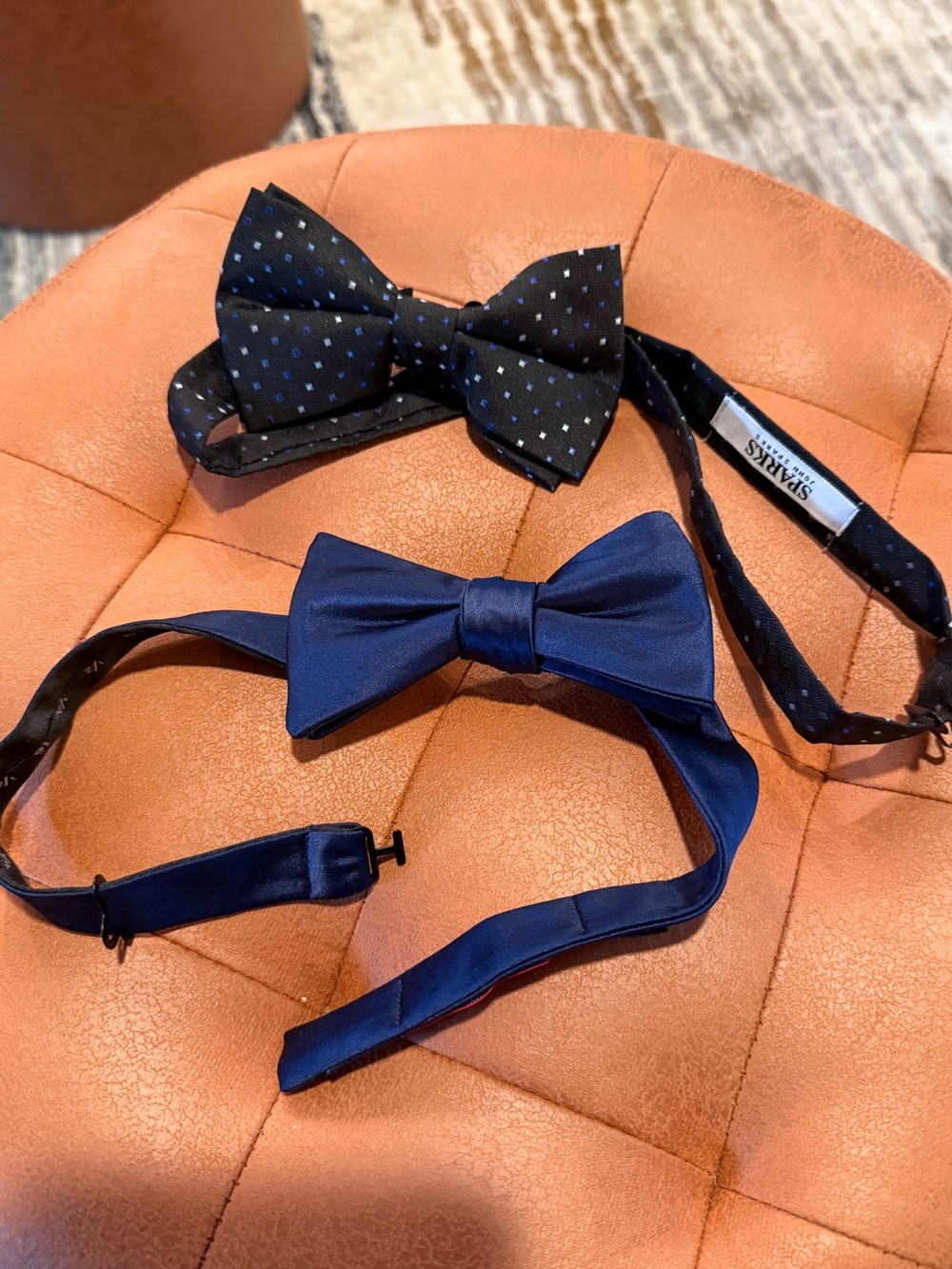 TWO Navy Men's Bow Tie’s